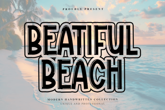 Beatiful Beach: The Dynamic Display Font for Creative Projects