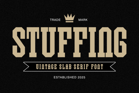 Stuffing: A Vintage Slab Serif Font with Retro Authority